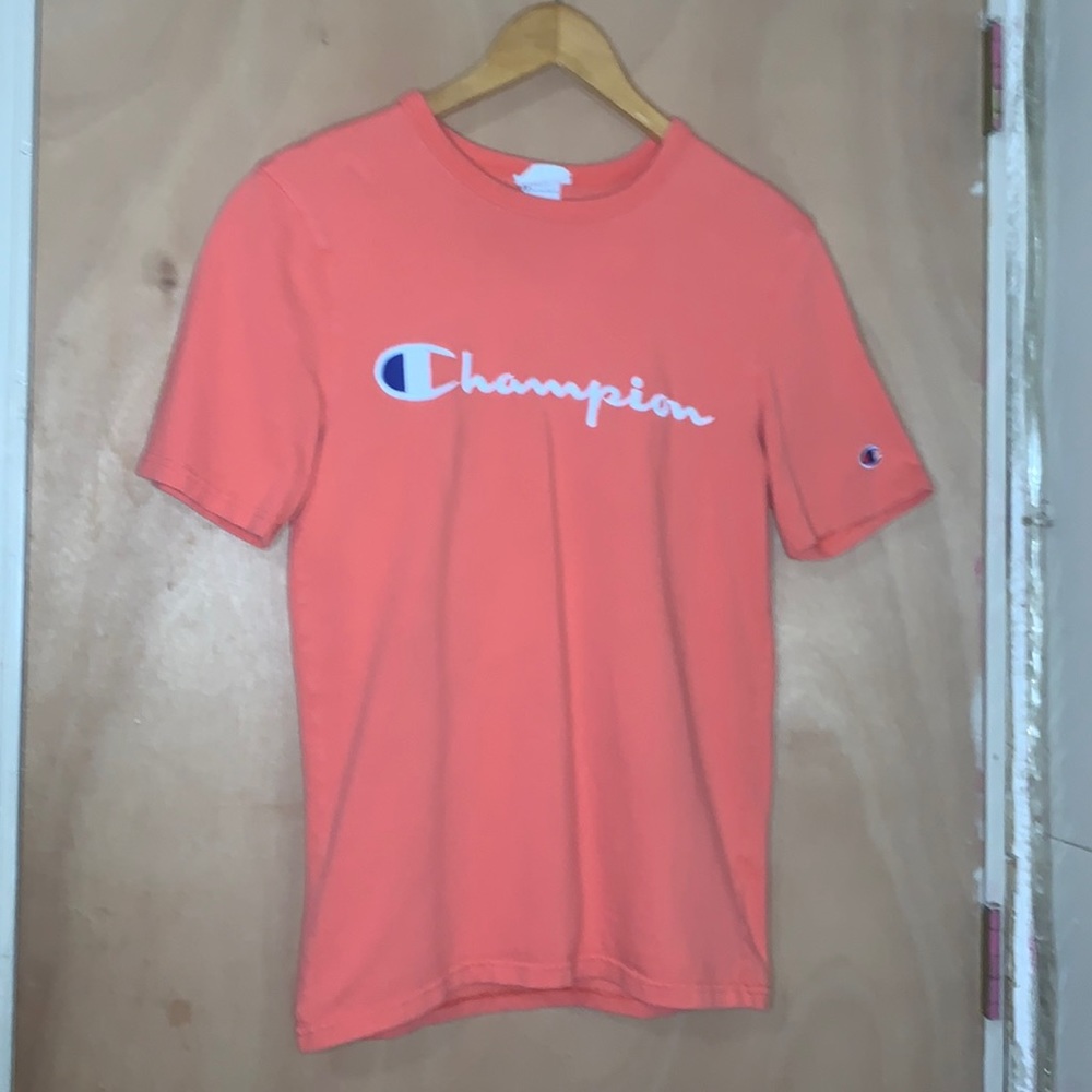Coral pink champion t shirt